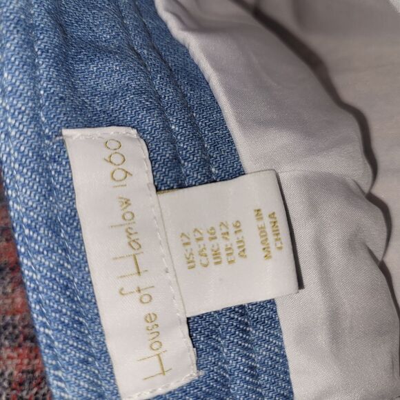 House of Harlow 1960 Red and White Mini Pencil Skirt - Picture 5 of 5